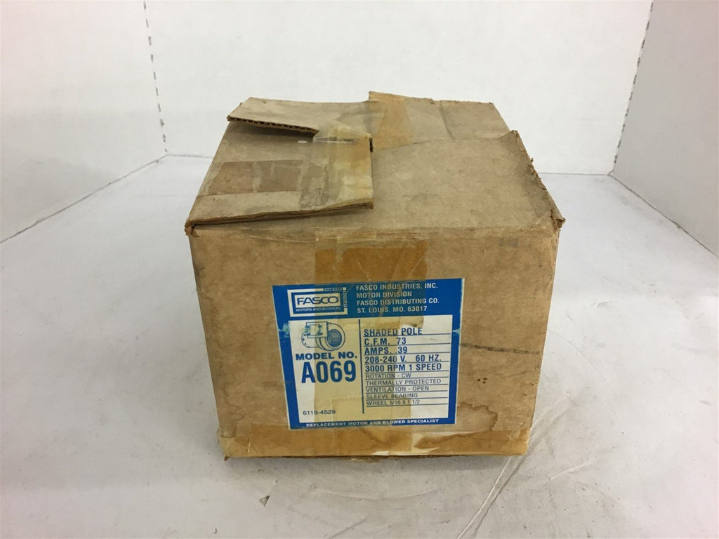 Fasco A069 .39 Amps Blower 73 CFM 208-240 volts 3000 Rpm
