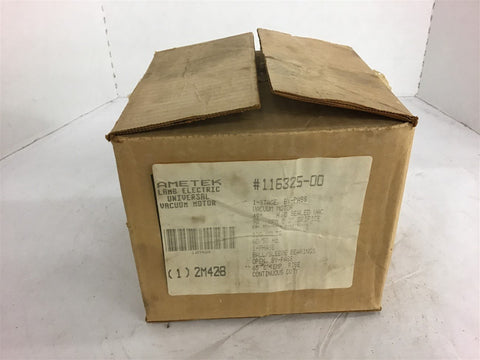 Ametek 116325-00 2M428 Vacuum Motor 1 Stage By-Pass 120 Volts
