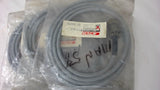 LOT OF 4, 8' 3 WIRE CABLE W/ CROWN CONNECTOR, MS3057-6A 4 PIN FEMALE