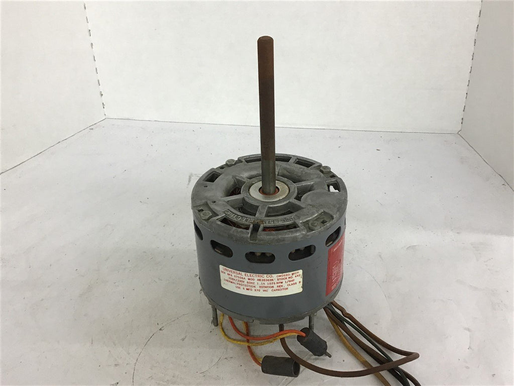 Universal Electric HE3E069K 1/6 HP AC Motor 208/230 volts 1075 Rpm