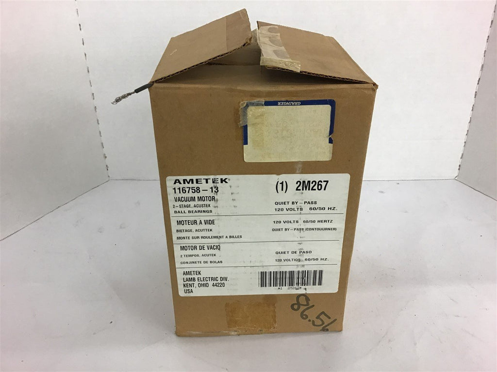 Ametek 2M267 2 Stage Vacuum Motor 120 volts