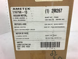 Ametek 2M267 2 Stage Vacuum Motor 120 volts