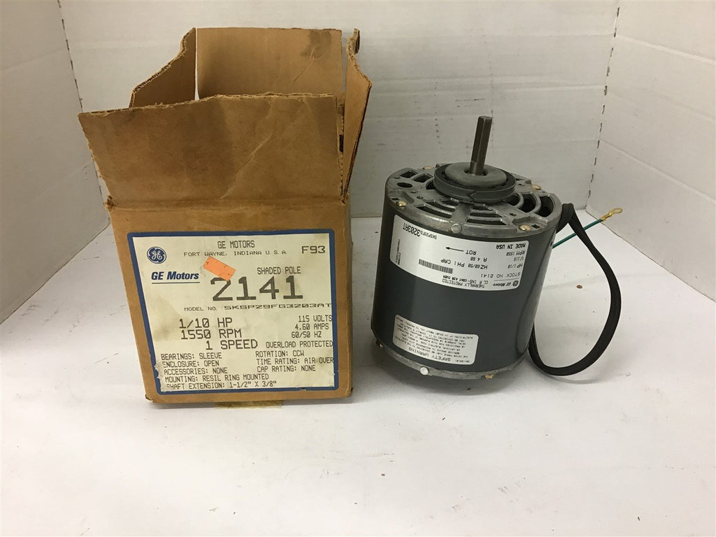 GE 5KSP29FG3203AT 1/10 Hp AC Motor 115 Volts 1550 Rpm