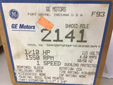 GE 5KSP29FG3203AT 1/10 Hp AC Motor 115 Volts 1550 Rpm