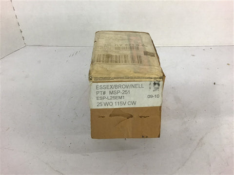 Essex MSP-251 ESP-L25EM1 25 WO AC Motor 115 Volts VW