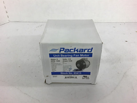Packard 65413 9 Watts AC Motor 115 Volts 1550 Rpm 0.50 Amps