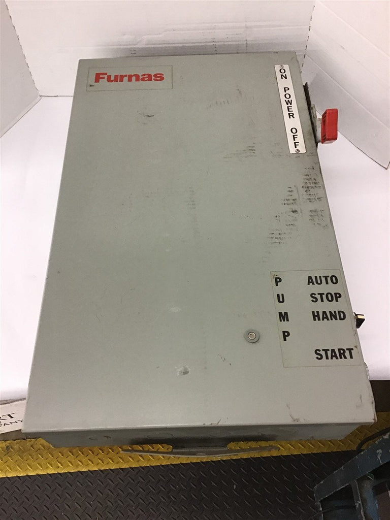 FRurnas 87DAE60CThree Phase Pump Control Panel Nema Size 1 460 Volt @ 10 HP