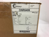 Century ONR6406 1/8 HP AC Motor 115 volts 1050 Rpm 42Y Frame Single Phase