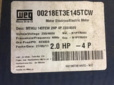 Weg 00218ET3E145TC-W22 2 HP AC Motor 230/460 Volts 1800 Rpm 4P 145TC Frame