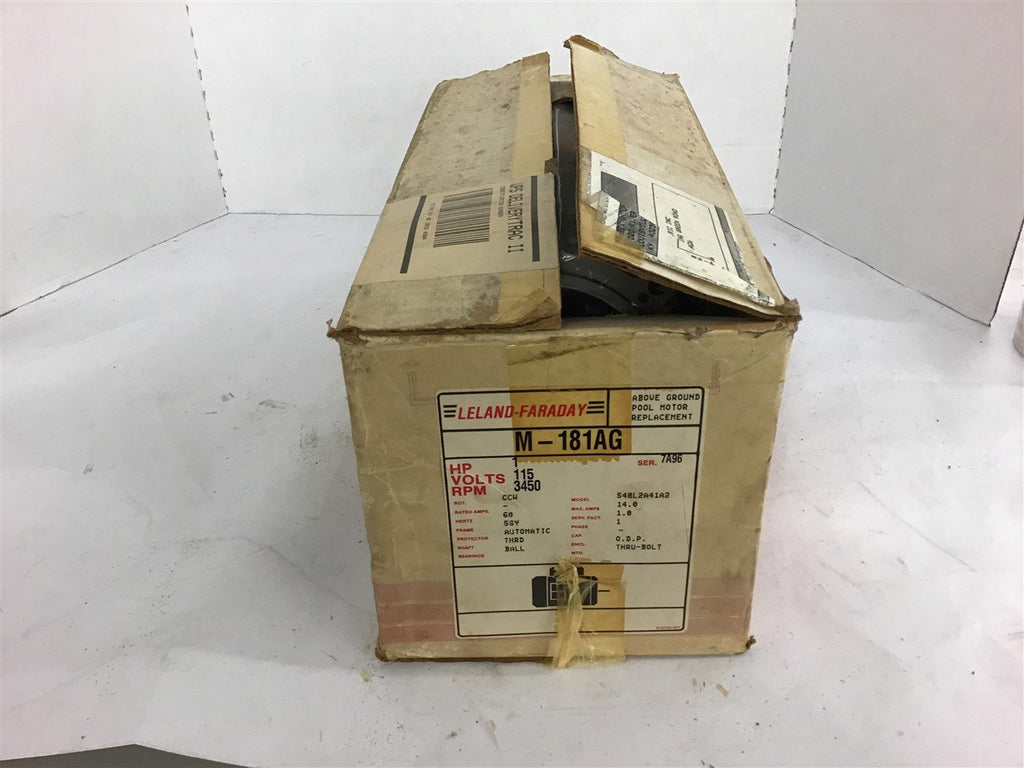 Leland Farady M-181AG 1 HP AC Motor 115 volts 3450 Rpm 56Y Frame