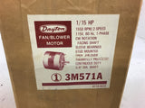 Dayton 3M571A Blower Motor 1/15 HP 1550 RPM 4 Poles 115V Single Phase 60 Hertz