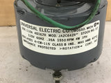 Universal Electric JA2C642R Motor 4W 1550 RPM 115V Single Phase 60 Hertz