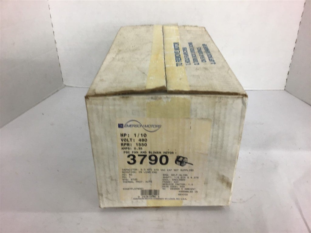Emerson 3790 1/10 HP Motor 480 Volts 1550 Rpm