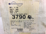 Emerson 3790 1/10 HP Motor 480 Volts 1550 Rpm