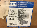 Fasco D843 1/4-1/5 Hp 208-230 Volts motor 1075-870 Rpm