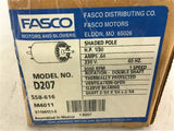 Fasco D207 1/30 HP 230 Volts Motor 3000 Rpm 1 Speed