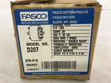 Fasco D207 1/30 HP 230 Volts 3000 Rpm Single Speed .64 Amp