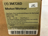 Dayton 3M726D 1/50 HP 230 Volt Motor 60 HZ Single Phase