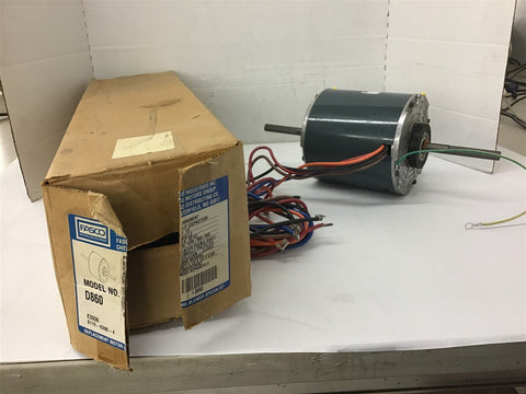 Fasco D860 Fan Motor 1/2 Hp 3.2 Amps 1075-950-800 Rpm 230 Volts
