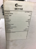 Century SK1152 1 1/2 HP Motor 230/115 Volts 3450 Rpm 56C Frame