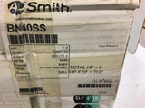 A.O. Smith BN40SS 2 Hp Motor 230/115 Volts 10.0/20.0 Amps 3450 Rpm