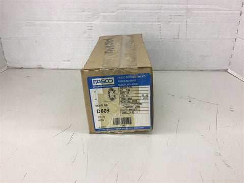 Fasco D603 1/50 Hp Blower Motor 115 volts 1500 rpm 1 speed