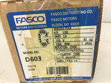 Fasco D603 1/50 Hp Blower Motor 115 volts 1500 rpm 1 speed