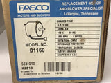 Fasco D1160 1/100 HP AC Motor 115 Volts 1550 rpm 1 Speed