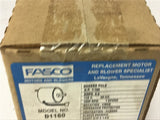 Fasco D1160 1/100 HP AC Motor 115 volts 1550 Rpm 1 Speed 0.6 Amps