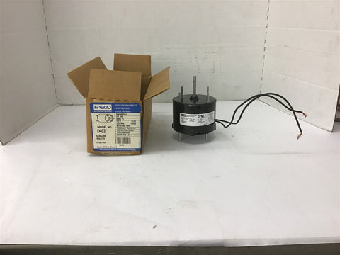Fasco D402 1/60 HP AC Motor 115 volts .75 Amps 3000 Rpm 1 Speed