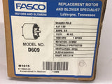 Fasco D609 1/50 HP AC Motor 115 volts 1500 Rpm 0.9 Amps 1 Speed