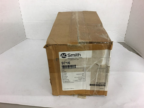 AO Smith 9716 Motor 1/4 HP 1625/3 RPM 42Y Frame 115V Open Enclosure
