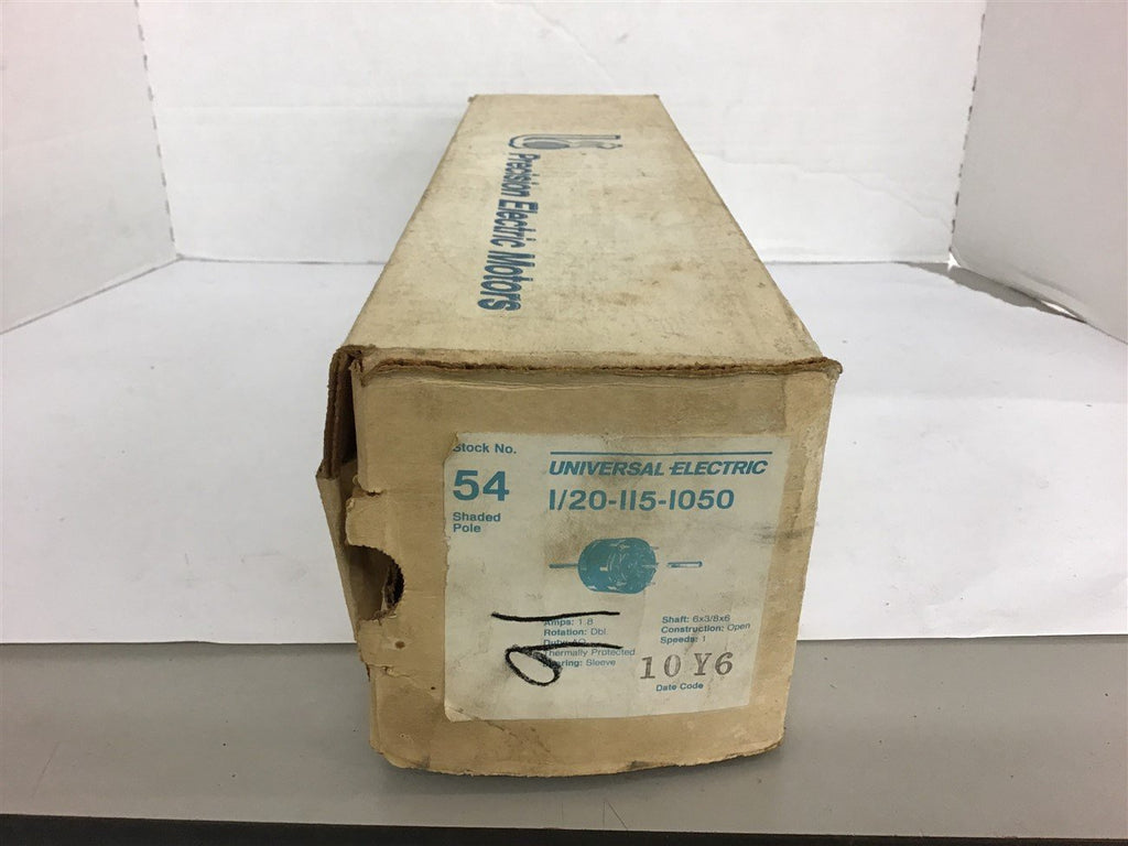 Universal Electric CA3G639N Stock 54 Shaded Pole Motor 1/20HP 1050 RPM 115V Open