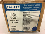 Fasco D1039 Shaded Pole Motor 1/10 HP 1610 RPM 1 Speed 115V Open Ventilation