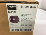 Dayton 3M567D Shaded Pole Motor 1/20 HP 1550 RPM 115V TEAO Enclosure