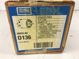 Fasco D136 1/30 Hp AC Motor 115 Volts 1500 Rpm 1 Speed
