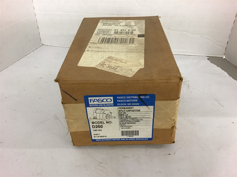 Fasco D260 Permanent Split Capacitor Motor 1/6 HP 1075 Rpm 115V Closed Enclosure