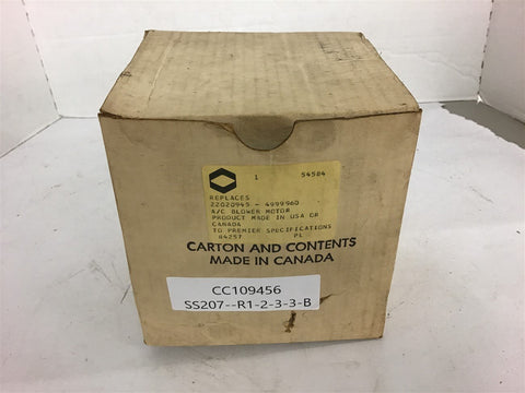 AC Blower Motor Replaces 22020945 4999960