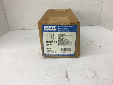 Fasco D170 1/20 HP AC Motor 115 Volts 1500 Rpm 1 speed
