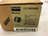 Dayton 3M540D Shaded Pole Motor 1/70HP 3000 Rpm 115V OPAO Enclosure 1/4x2 shaft