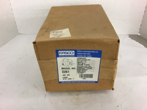 Fasco D261 Permanent Split Capacitor 1/8 1/1HP 1075 RPM 2 Speed 115 V