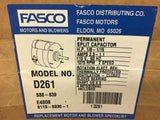 Fasco D261 Permanent Split Capacitor 1/8 1/1HP 1075 RPM 2 Speed 115 V