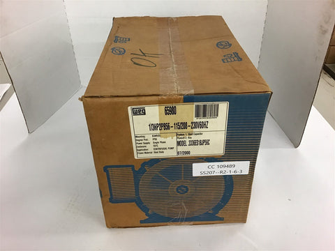 Weg .3336ES1BJP56C 1/3 HP AC Pump Motor 115/208-230 volts 3600 Rpm 2p 56C Frame