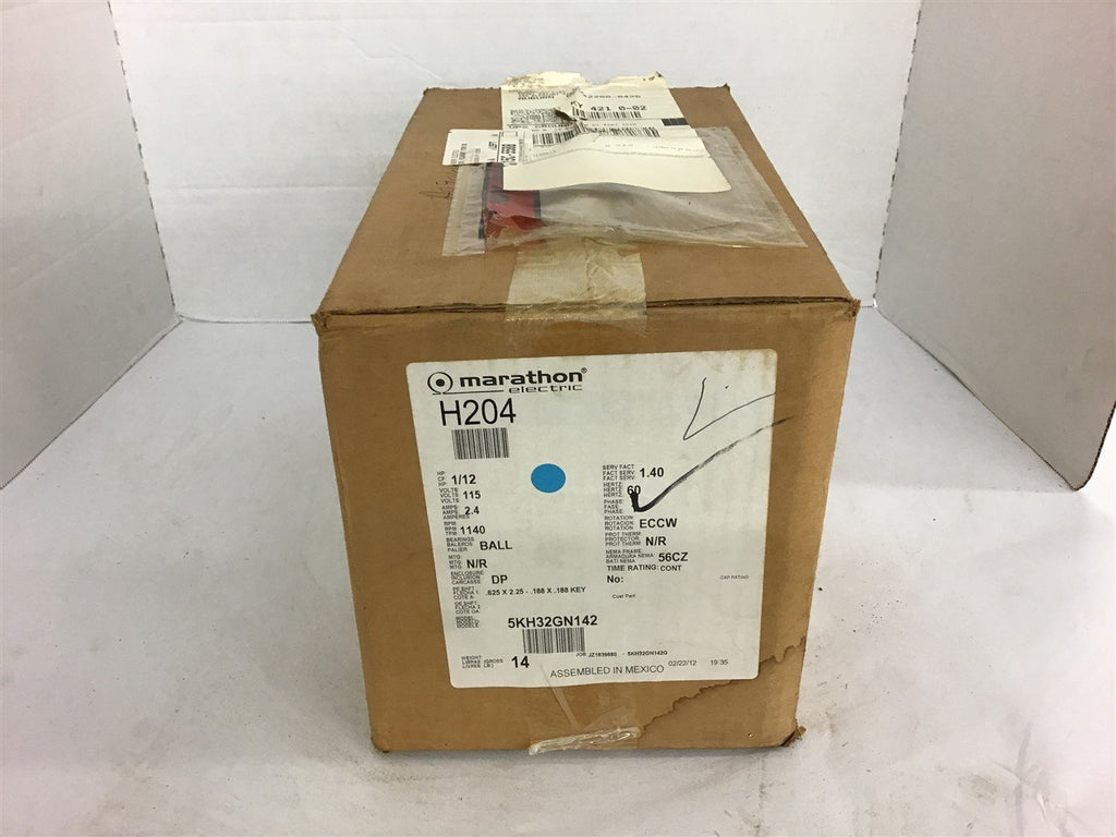 Marathon Electric H204 1/12 HP AC Motor 115 volts 1140 Rpm 2.4 Amps 56CZ Frame