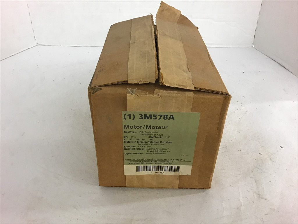 Dayton 3M578A 1/15 Hp Blower Motor 1550 Rpm 230 Volt