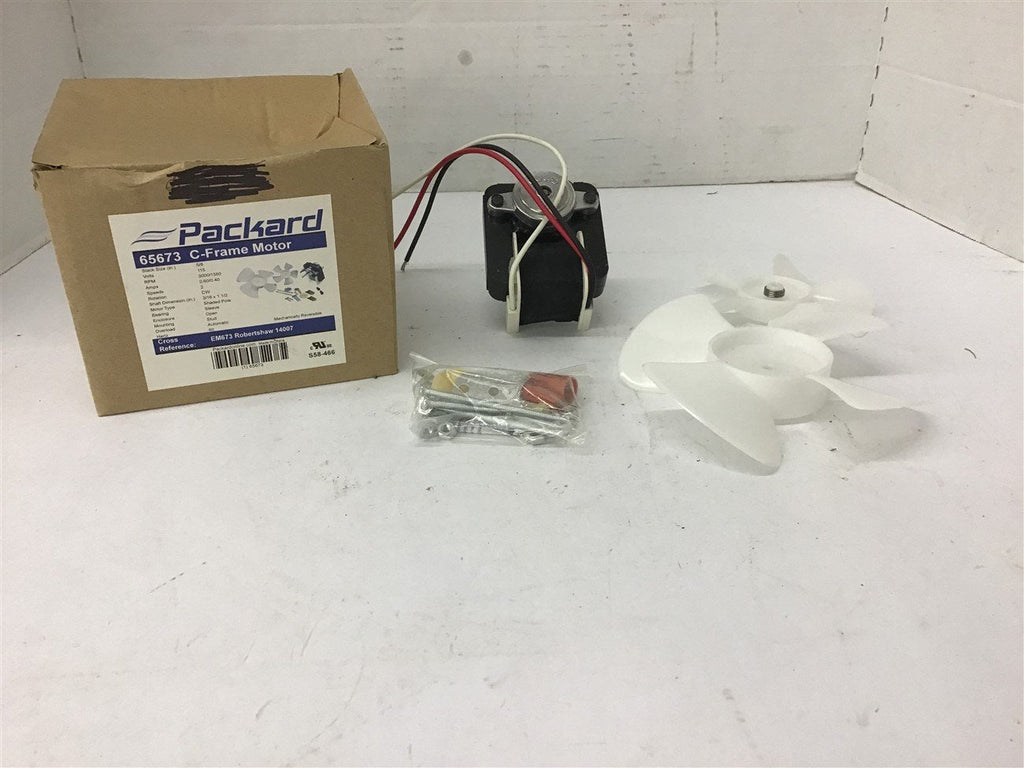 Packard 65673 AC Motor 115 Volts 3000/1550 Rpm 0.60/0.40 Amps 2 Speed