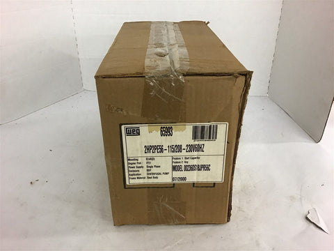 Weg 65993 00236OS1BJPR56C 2 HP AC Motor 115/208-230 volts 3600 Rpm 2P