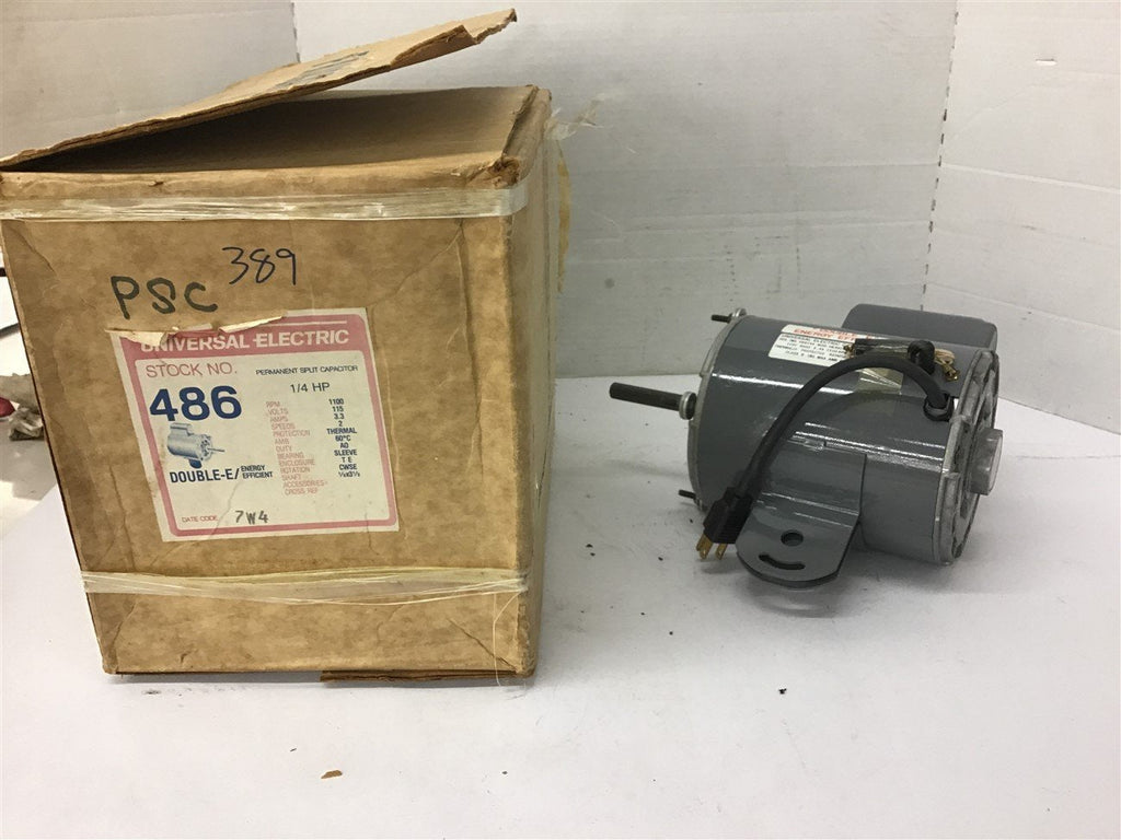 Universal Electric 486 1/4 HP AC Motor 115 Volts 1100 rpm
