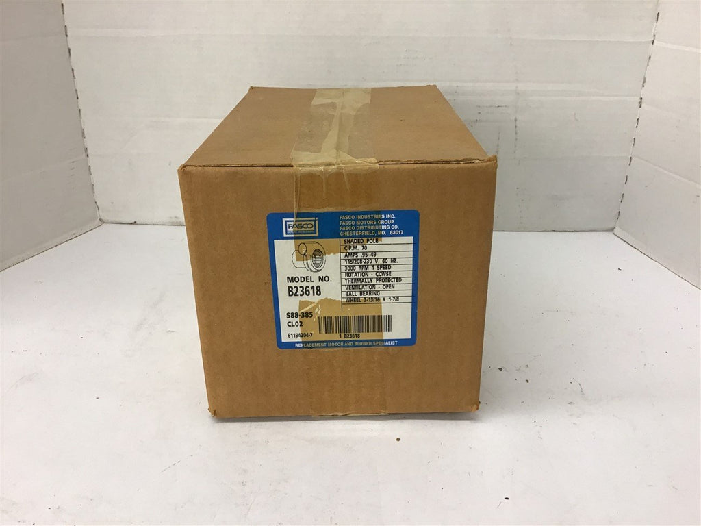 Fasco B23618 .95-.49 Amps AC Motor 115/208-230 volts 3000 Rpm 1 Speed