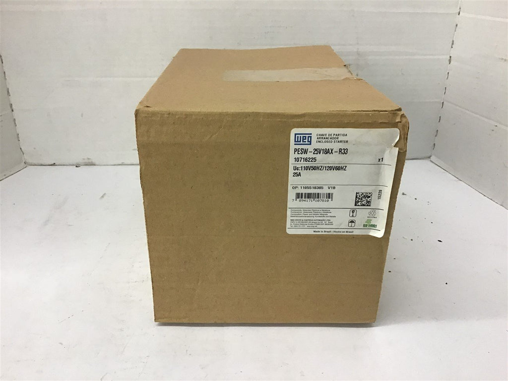 Weg PESW-25V18AX-R33 Enclosed Starter 120 Volts 25 Amps